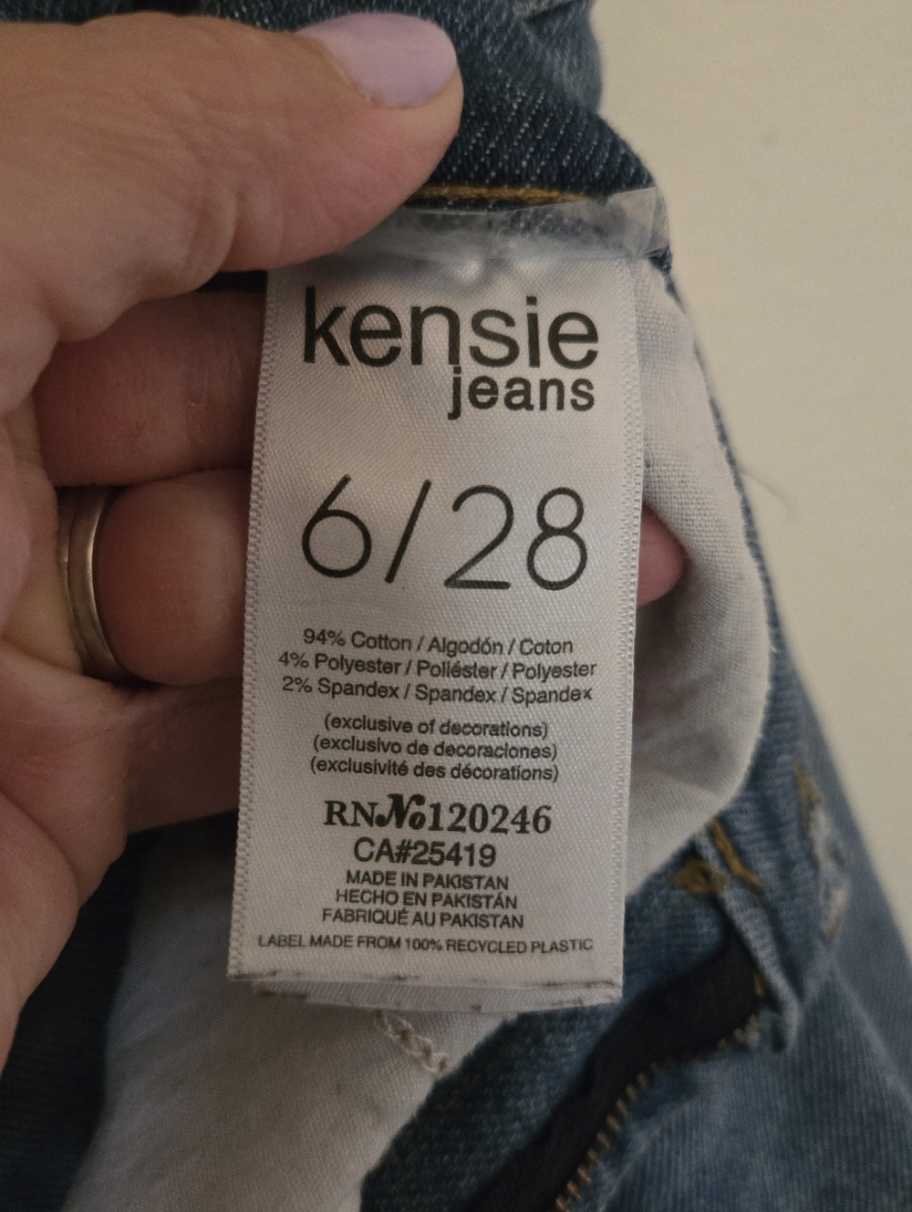 Kensie | Vintage Luxe The Allie Slim Straight Jeans Size 6/28 - Picture 11 of 12